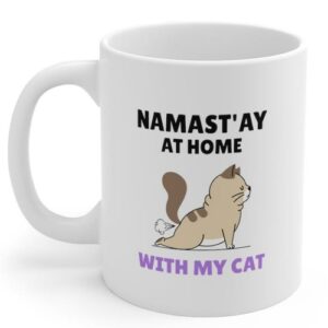Namast'ay Home with My Yoga Cat Mug